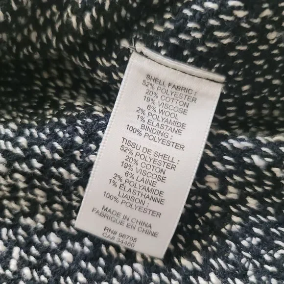 Rebecca Taylor Structured Tweed Blazer Black White Size 2 - Picture 7 of 8